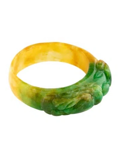 Pre-owned Ring Dyed Jadeite Band In Multi