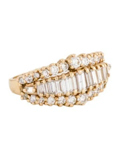 Pre-owned Ring Exquisite 14k 1.07ctw Diamond Coronet  In Multi