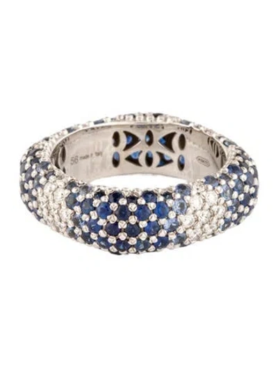Pre-owned Ring Fullord 18k Diamond & Sapphire Ghost  In Multi