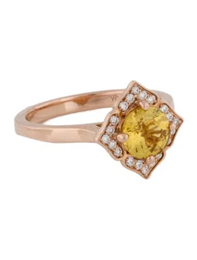 Pre-owned Ring James Allen 14k Sapphire & Diamond Engagement  In Multi