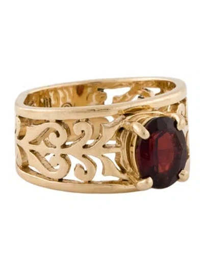 Pre-owned Ring James Avery 14k 1.63ct Garnet Adoree Cocktail  In Multi
