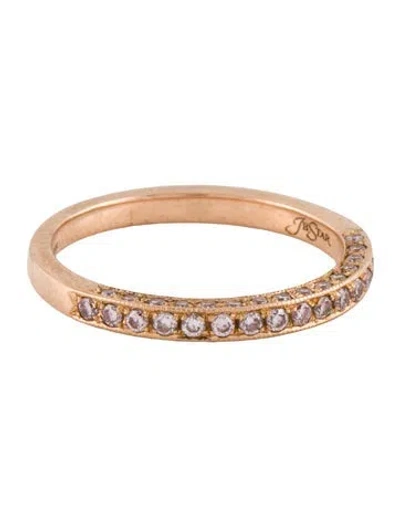 Pre-owned Ring Jb Star 18k Diamond Half Eternity Band  In Multi