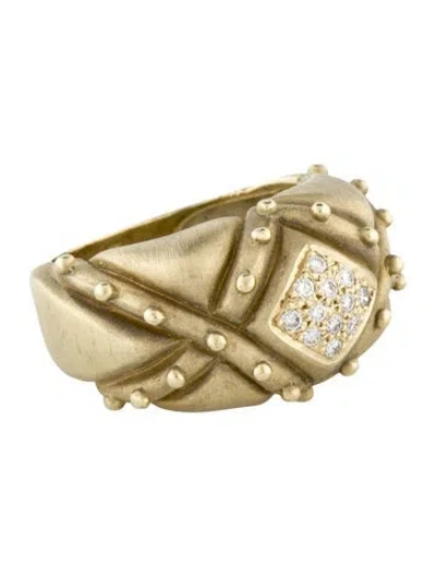 Pre-owned Ring Jeffrey Robert 14k Diamond Dome  In Multi