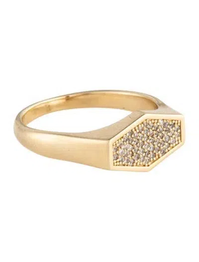 Pre-owned Ring Kyle Chan 14k Diamond Hexagon  In Multicolor