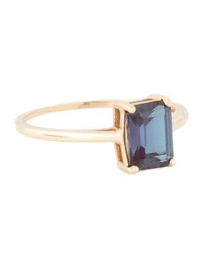 Pre-owned Ring La Kaiser 14k 1.06ct Synthetic Alexandrite  In Multi