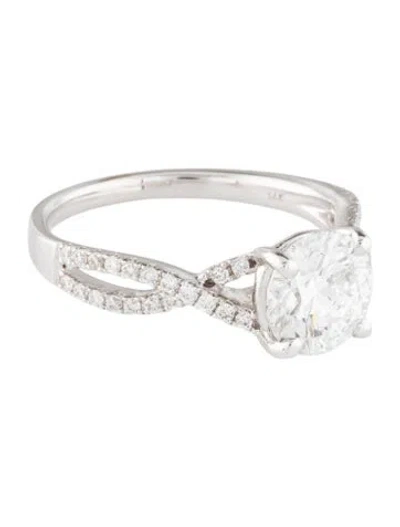 Pre-owned Ring Lab-grown Diamond & Diamond Engagement  In Multi