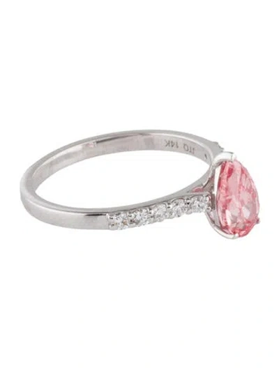 Pre-owned Ring Lab-grown Diamond Engagement  In Multi