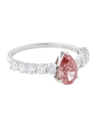 Pre-owned Ring Lab-grown Diamond Engagement  In Multi