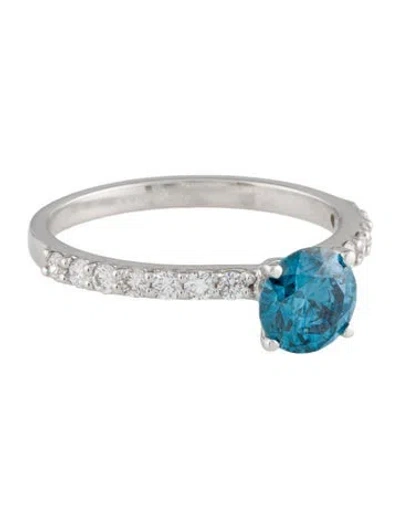 Pre-owned Ring Lab-grown Diamond Engagement  In Multi