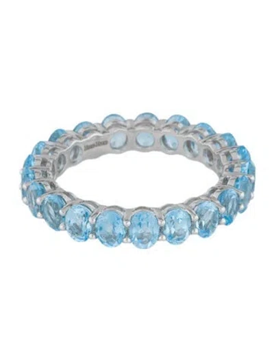 Pre-owned Ring Marco Moore 14k 4.01ctw Topaz Eternity Band In Multi