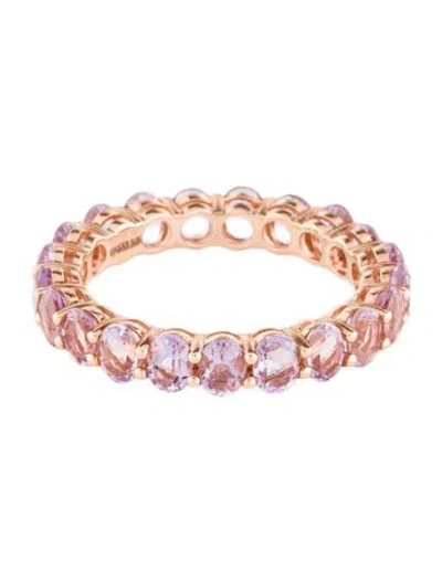 Pre-owned Ring Marco Moore 14k Amethyst Eternity Band In Multi