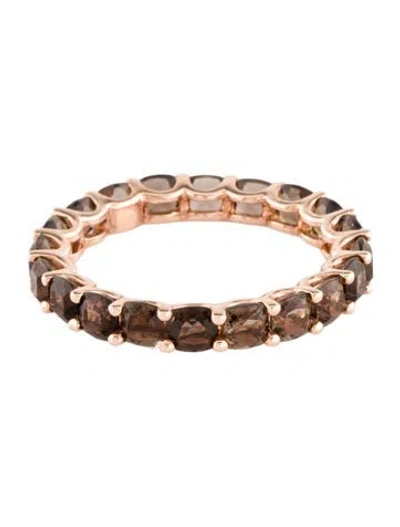 Pre-owned Ring Marco Moore 14k Smoky Quartz Eternity Band In Multi