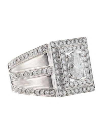 Pre-owned Ring Modani Jewels 18k 2.66ctw Diamond Signet  In Multi