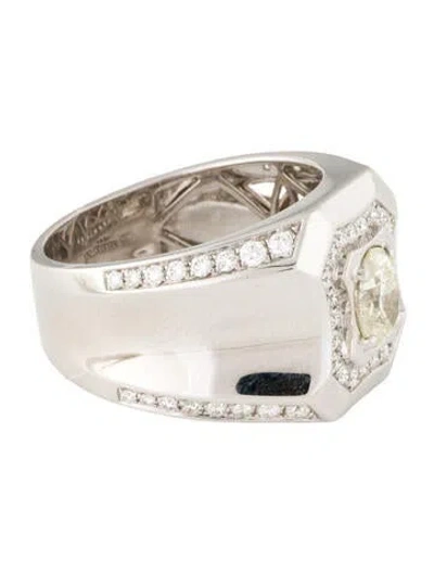 Pre-owned Ring Modani Jewels 18k Diamond Signet  In Multi