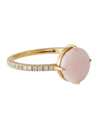 Pre-owned Ring Morganne Bello 18k 1.28ctw Opal & Diamond  In Multi