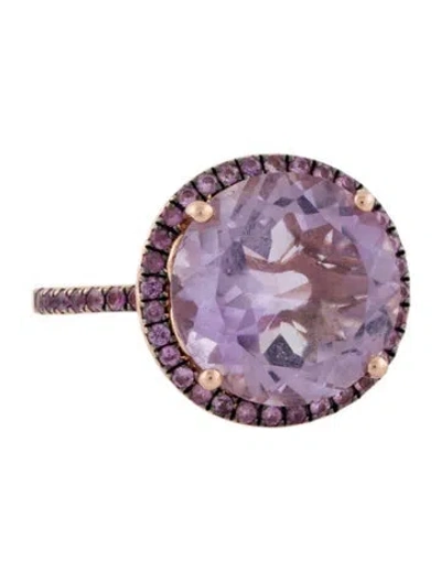 Pre-owned Ring Natkina 14k Amethyst & Sapphire Cocktail  In Multi