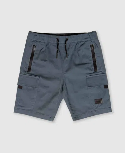 Ring Of Fire Kids' Big Boys Adlai Stretch Twill Cargo Shorts In Stormy Weather