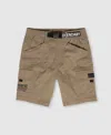 Ring Of Fire Big Boys Azzah Stretch Tech Cargo Shorts In Khaki