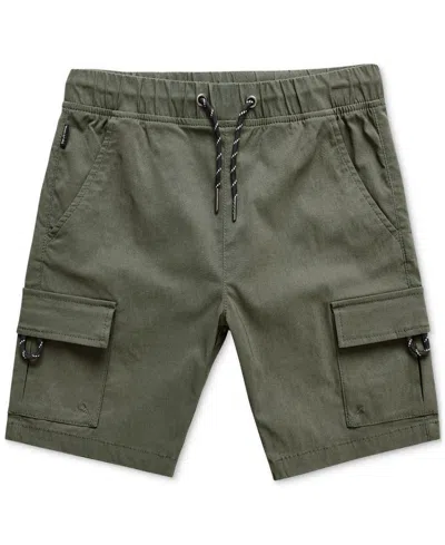 Ring Of Fire Kids' Big Boys Barlow Stretch Tech Fabric Pull-on Cargo Shorts, Created For Macy's In Olive