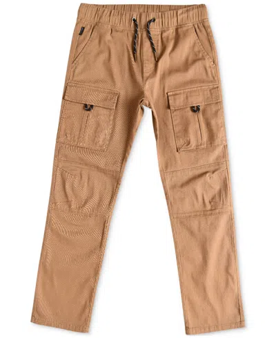 Ring Of Fire Kids' Big Boys Barry Twill Cargo-pocket Pants, Created For Macy's In Dull Gold