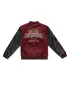 Ring Of Fire Big Boys Dedan Woolen Varsity Jacket In Black