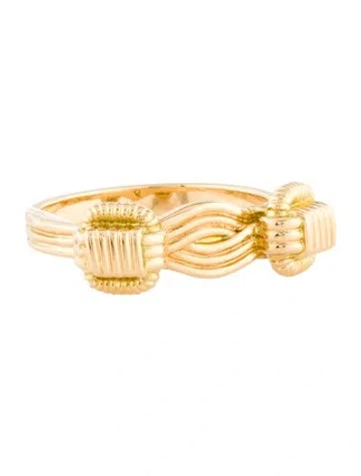 Pre-owned Ring Patrick Mavros 18k Elephant Hair Cocktail  In Multi