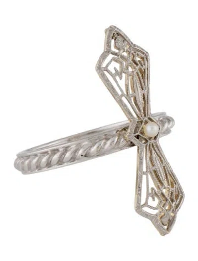 Pre-owned Ring Pearl Cocktail  In Multi
