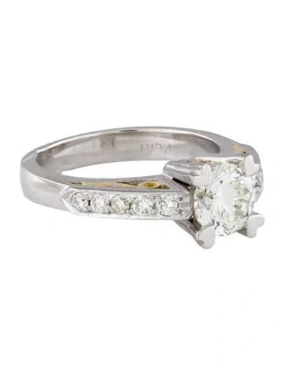 Pre-owned Ring Platinum 1.00ct Diamond Engagement  In Multi