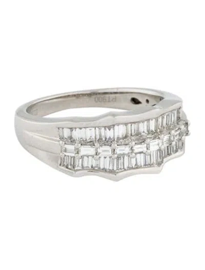 Pre-owned Ring Platinum 1.00ctw Diamond Band In Multi