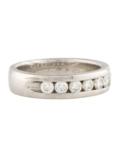 Pre-owned Ring Platinum 1.00ctw Diamond Band In Multi