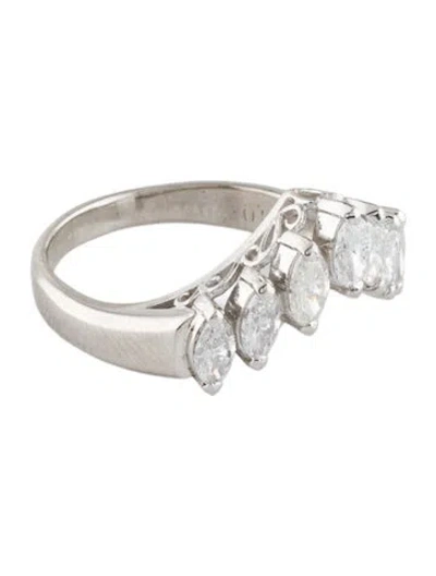 Pre-owned Ring Platinum 1.00ctw Diamond Cocktail  In Multi