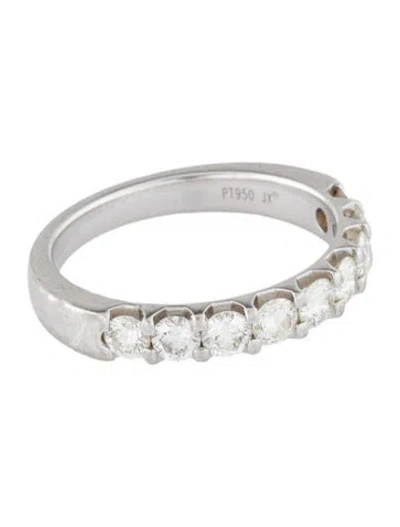 Pre-owned Ring Platinum 1.00ctw Diamond Wedding Band In Multi