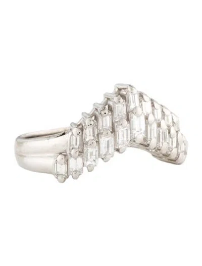 Pre-owned Ring Platinum 1.00ctw Diamond Wedding Band In Multi