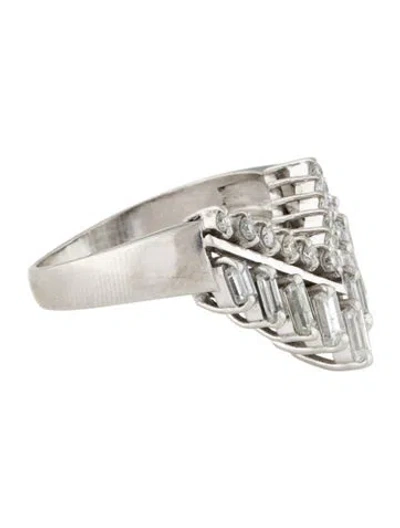 Pre-owned Ring Platinum 1.00ctw Diamond Wedding Band In Multi