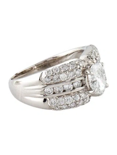 Pre-owned Ring Platinum 1.01ct Diamond Engagement  In Multi