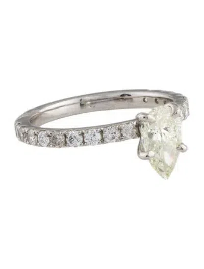Pre-owned Ring Platinum 1.02ct Diamond Engagement  In Multi