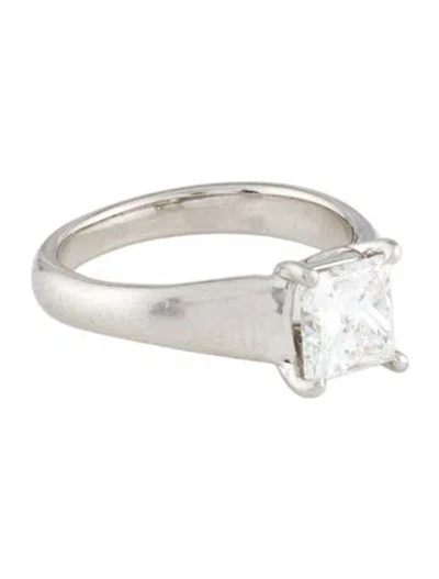 Pre-owned Ring Platinum 1.04ct Diamond Solitaire Engagement  In Multi
