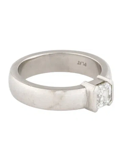 Pre-owned Ring Platinum 1.05ct Diamond Engagement  In Multi