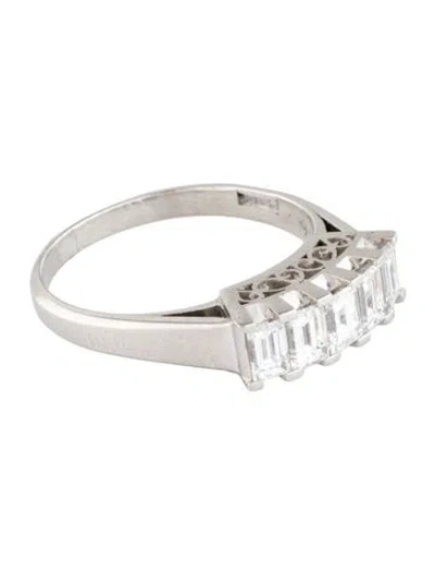Pre-owned Ring Platinum 1.06ctw Diamond Band In Multi