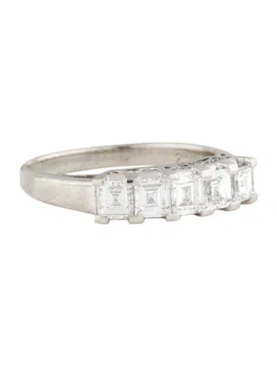 Pre-owned Ring Platinum 1.09ctw Diamond Band In Multi