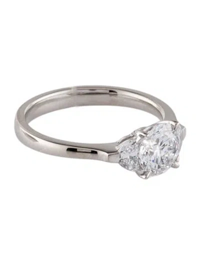 Pre-owned Ring Platinum 1.11ct Lab-grown Diamond Engagement  In Multi