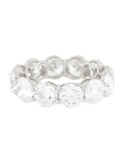 Pre-owned Ring Platinum 11.36ctw Lab-grown Diamond Eternity  In Multi
