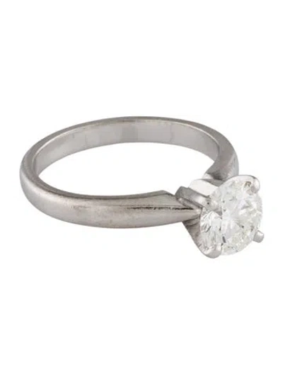 Pre-owned Ring Platinum 1.17ct Diamond Engagement  In Multi