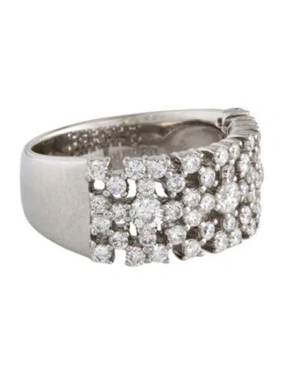 Pre-owned Ring Platinum 1.20ctw Diamond Cocktail  In Multi