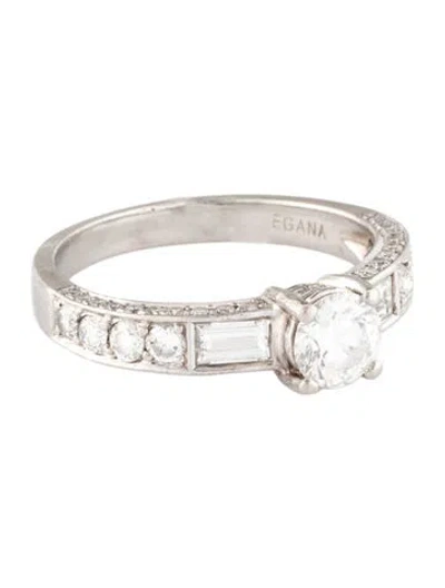 Pre-owned Ring Platinum 1.26ctw Diamond Cocktail  In Multi