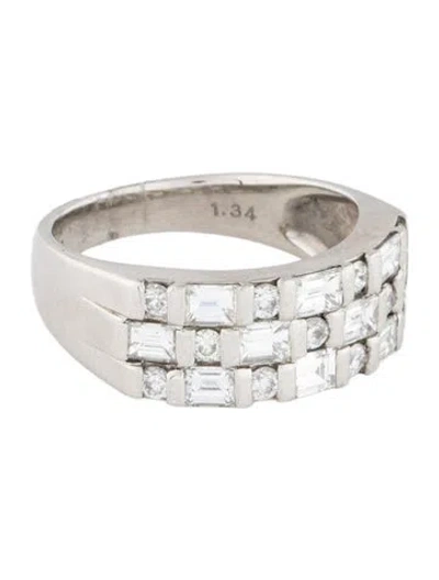 Pre-owned Ring Platinum 1.34ctw Diamond Band In Multi