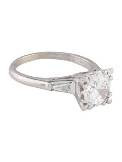 Pre-owned Ring Platinum 1.42ct Diamond Engagement  In Multi