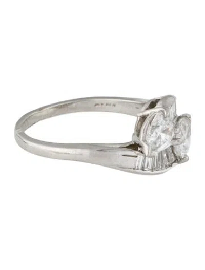 Pre-owned Ring Platinum 1.44ctw Diamond Cocktail  In Multi