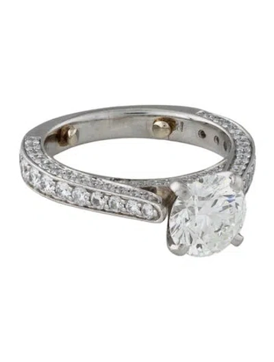 Pre-owned Ring Platinum 1.50ct Diamond Engagement  In Multi