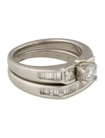 Pre-owned Ring Platinum 1.50ctw Diamond Wedding  Set In Multi